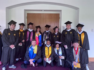 Group photo of May 2023 philosophy graduates at the departmental graduation ceremony