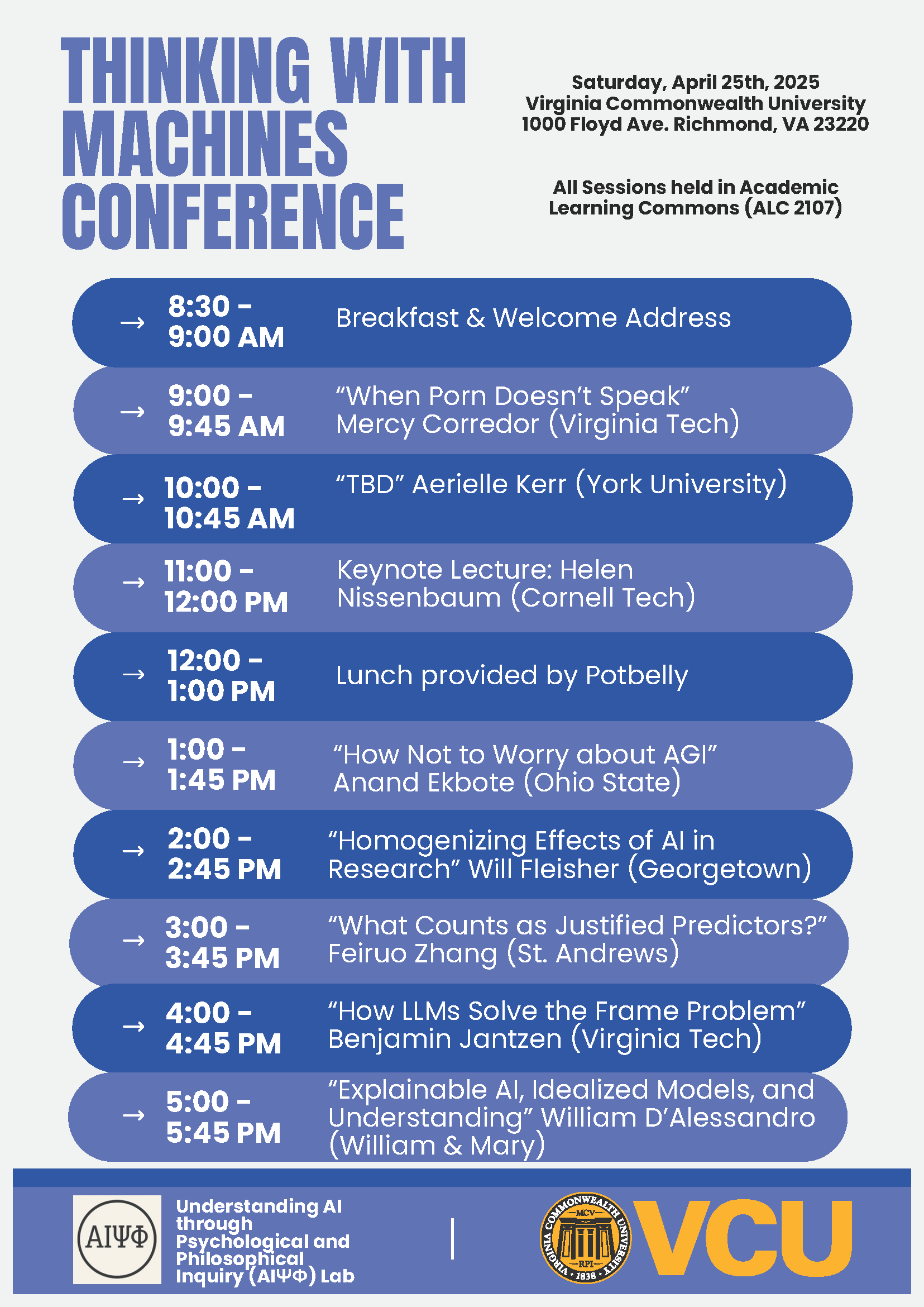 Program for the Thinking with Machines conference